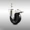 Service Caster 4 Inch 316SS Hard Rubber Swivel 3/8 Inch Threaded Stem Caster Total Lock Brake SCC-SS316TSTTL20S414-HRS-381615 - alternate 1
